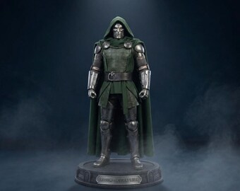 Dr Doom STL File, Marvel Villain 3D Print Model, Doctor Doom Bust Figure, Digital Download, Collectible Fan Art Statue