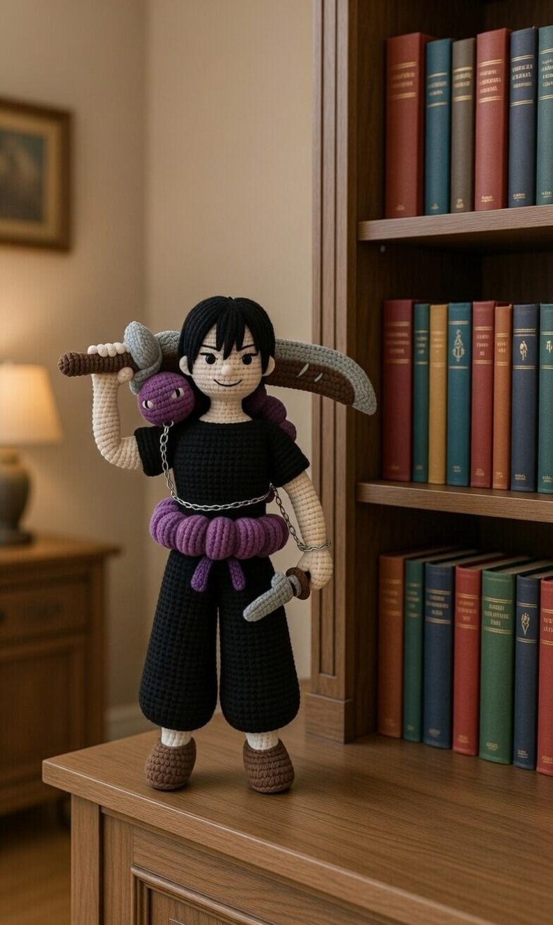 Toji Pixel Pattern Toji Fushiguro Crochet Pattern PDF, Jujutsu Kaisen Amigurumi Doll ...