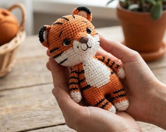 Amigurumi Tiger Crochet Pattern | DIY Jungle Animal Toy (PDF Pattern)