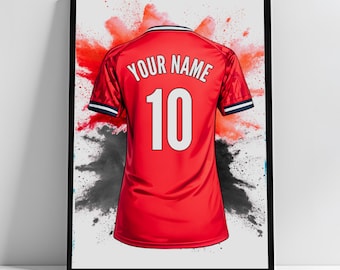 Personalised Manchester United gift | Custom birthday present | Fan wall art | Downloadable print poster
