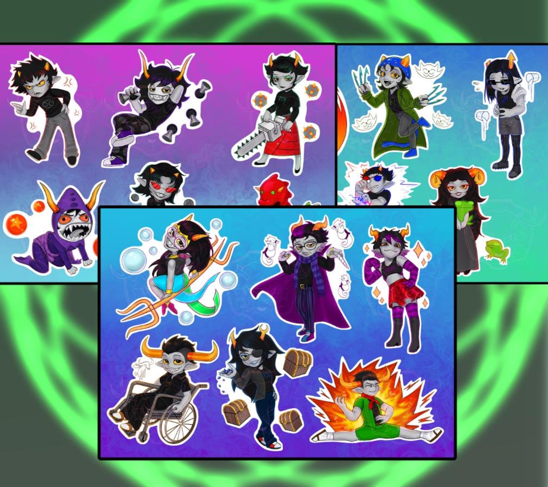 Homestuck: Beta Trolls Holographic Sticker Pack - Etsy