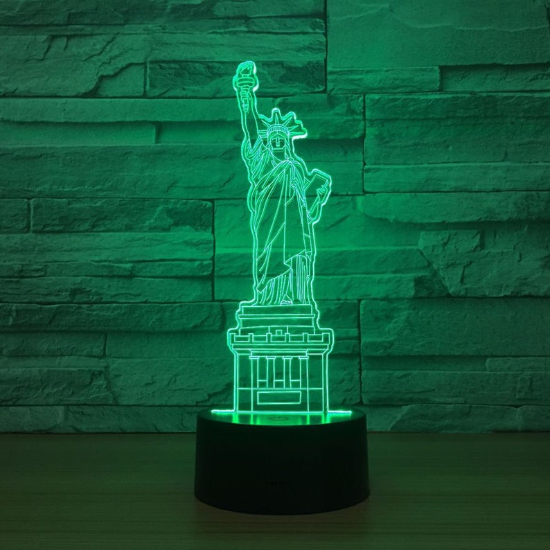 Awesome statue of Liberty 3D LED Lamp 21380 Etsy