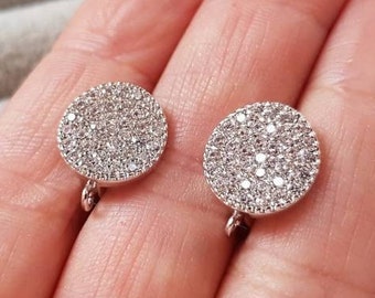 Ganchos para colgar monedas, cierre de palanca, pavé de circonitas cúbicas, accesorios de joyería