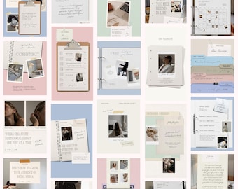 Instagram-sjabloon voor plakboek voor contentmaker | Socialmediabureau, Creative Studio Canva-bundel