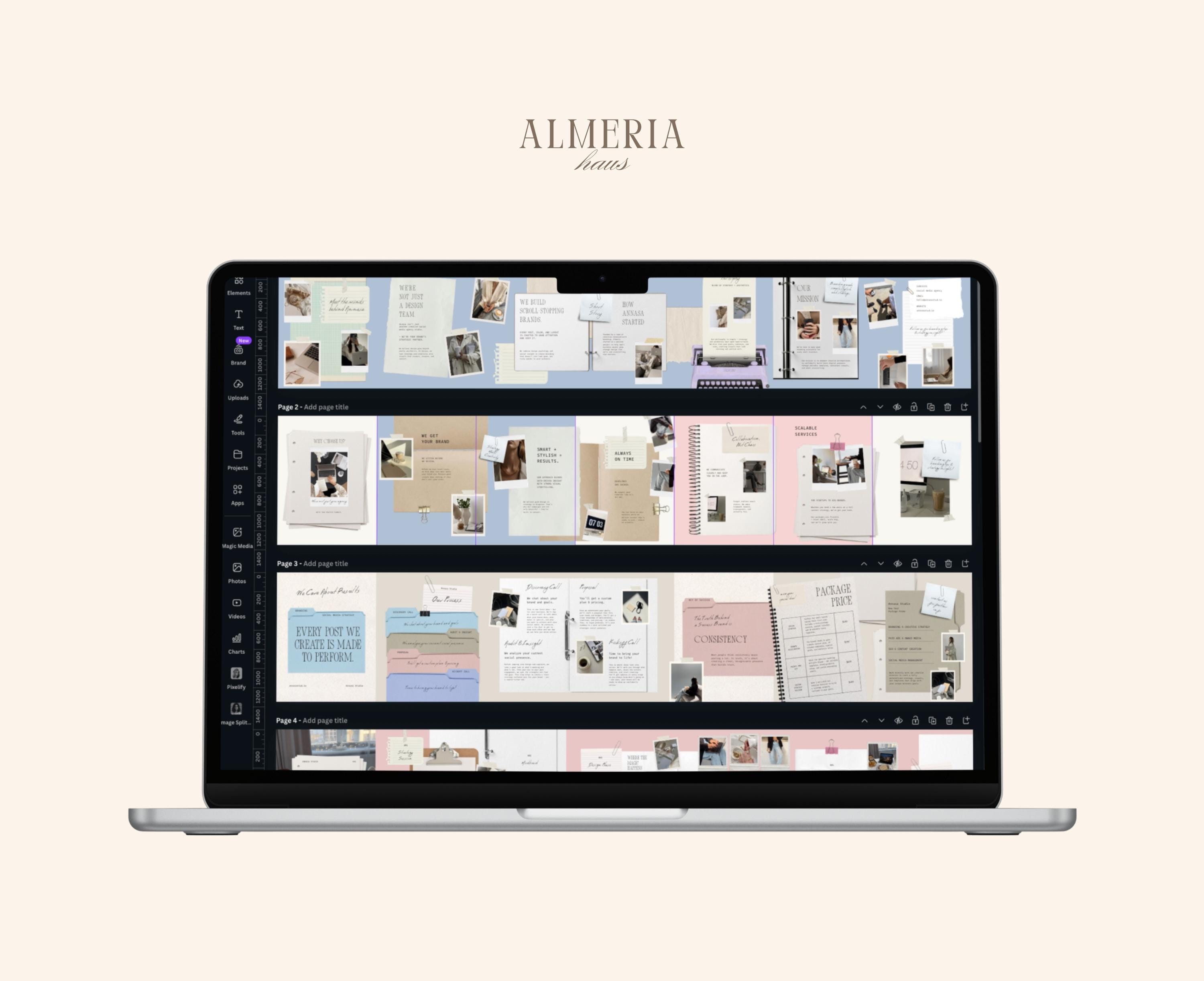 Artsy Scrapbook Instagram Carousel | Seamless Canva Template for Agency ...