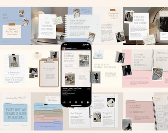 Artsy Scrapbook Instagram Carousel | Seamless Canva Template for Agency, Studio, Creative, Coaches, Influencers