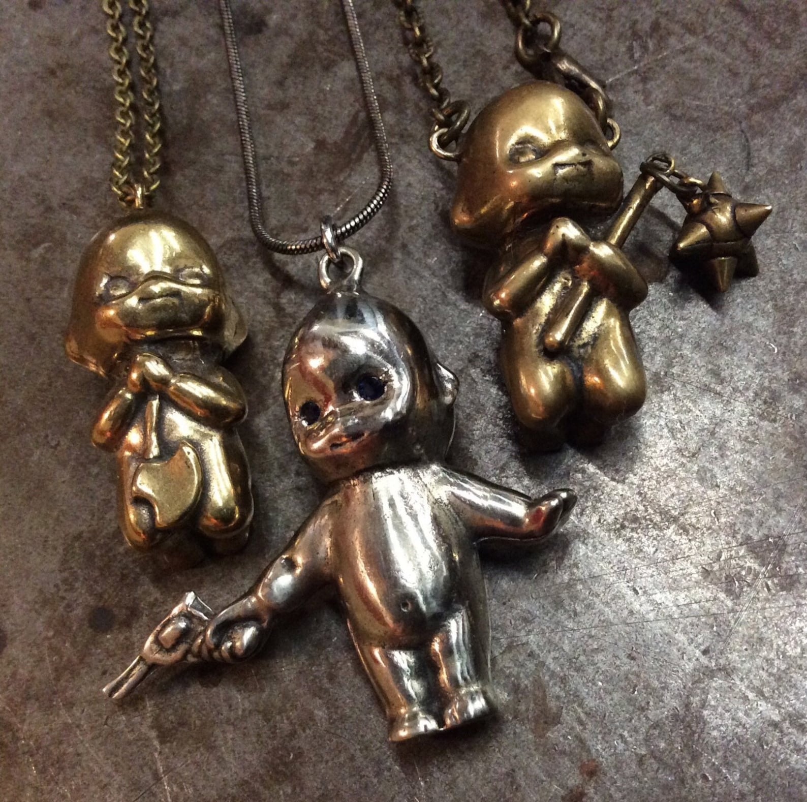 Baby Doll Necklace Kewpie Doll Kewpie Necklace Revolver Etsy