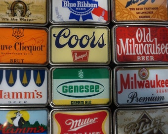 Pabst Blue Ribbon Belt Buckle - Coors - Vintage Beer - Hamms - Miller - Olympia - Genesee - Old Milwaukee - Schlitz - Veuve Champagne