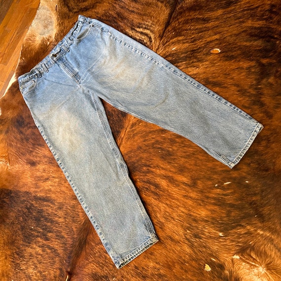 Vintage Carhartt Jeans Distressed Light Wash Denim Workwear Work