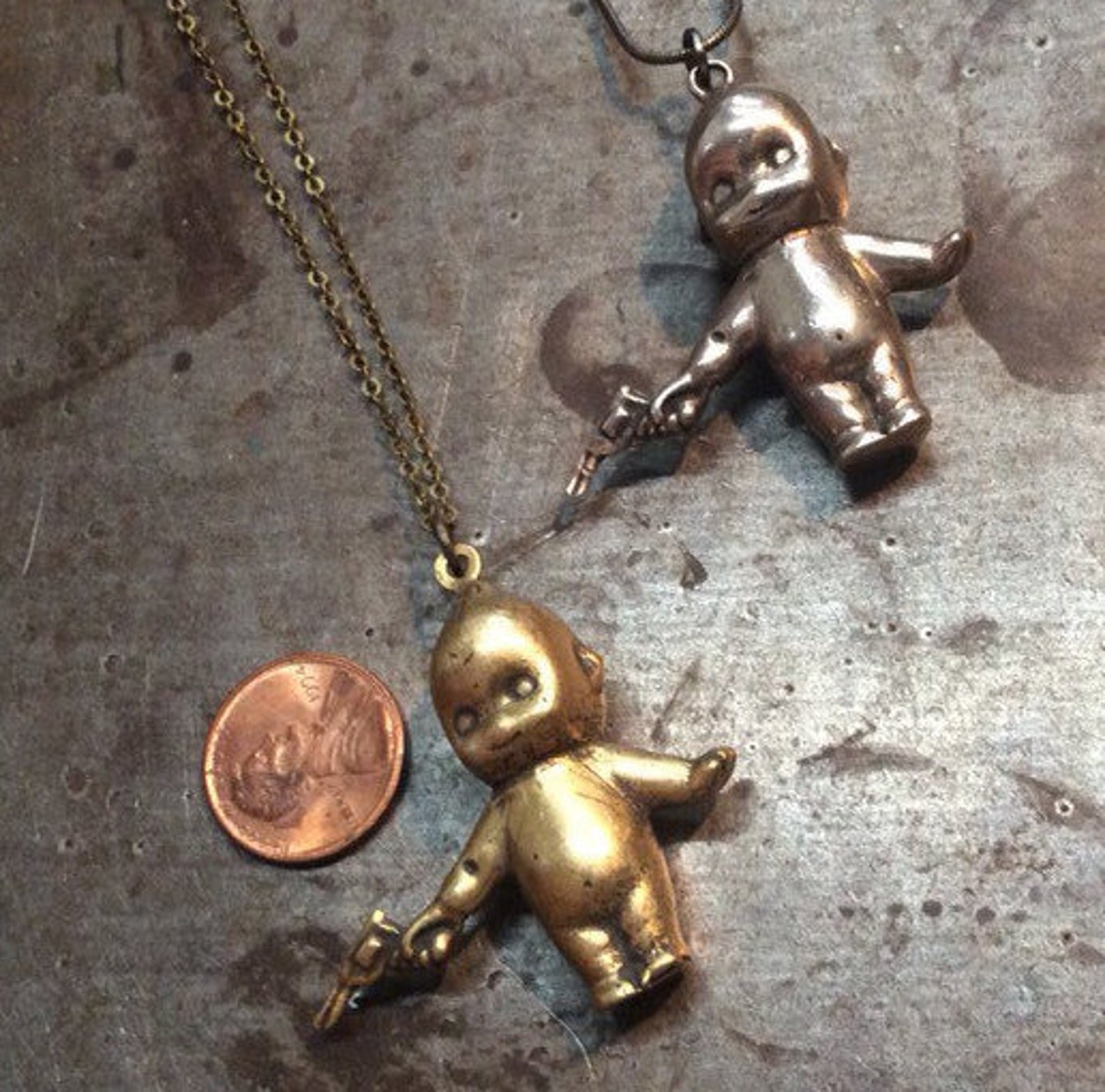 Baby Doll Necklace Kewpie Doll Kewpie Necklace Revolver Etsy