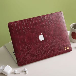 MacBook Pro Red Leather Case - Etsy