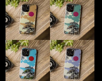 Japanskt konstskal för mobilen, retro iPhone-skal, biologiskt nedbrytbart mobilskal, Magsafe-kompatibelt, present till honom