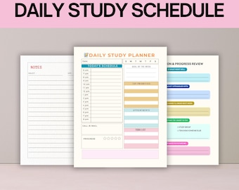 Editable Academic Printable Pdf Planner - Student Study Planner 2026 - School Schedule Organizer Tracker
