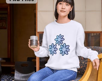 Prosty płatek śniegu SVG - Zimowy świąteczny płatek śniegu Clipart PNG Plik - Natychmiastowe pobranie produktu cyfrowego - Plik PDF Glowforge Design dla Cricut