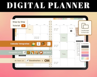 Planificador digital Goodnotes 2016-2027: Rastreador de hábitos mensual digital personalizado, sin fecha, diario y semanal.