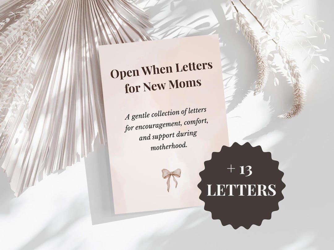Postpartum Lettering Open When Letters for New Moms | Postpartum Encouragement (instant ...