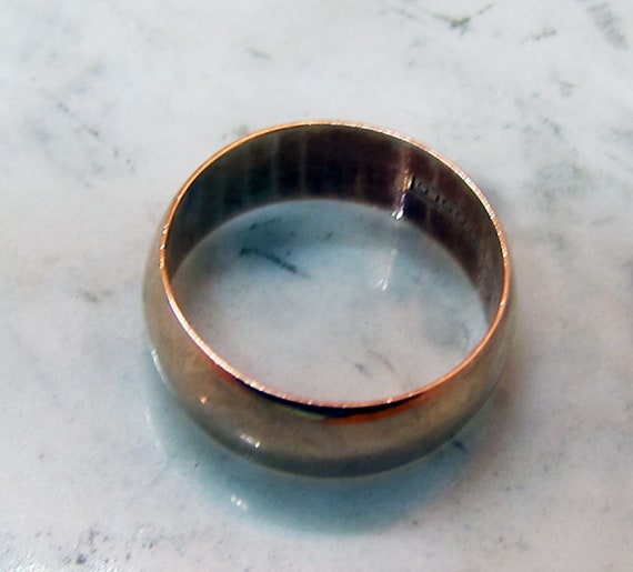 Antique 10k Rose Gold Wide Band 5.2 Grams - image 5