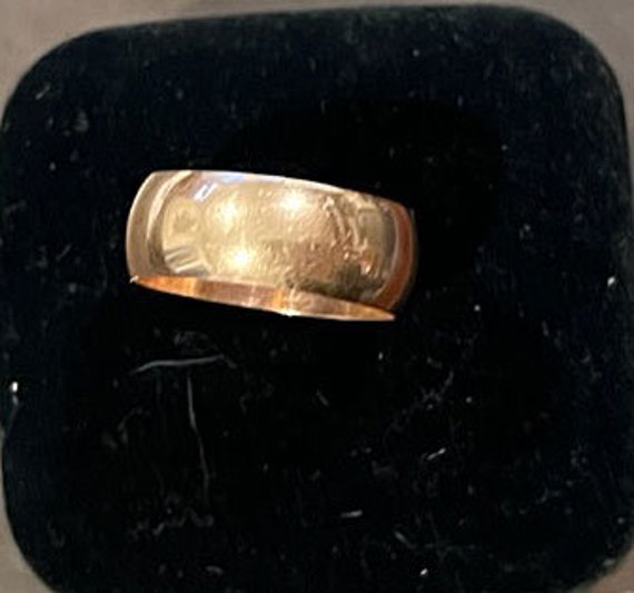 Antique 10k Rose Gold Wide Band 5.2 Grams - image 1