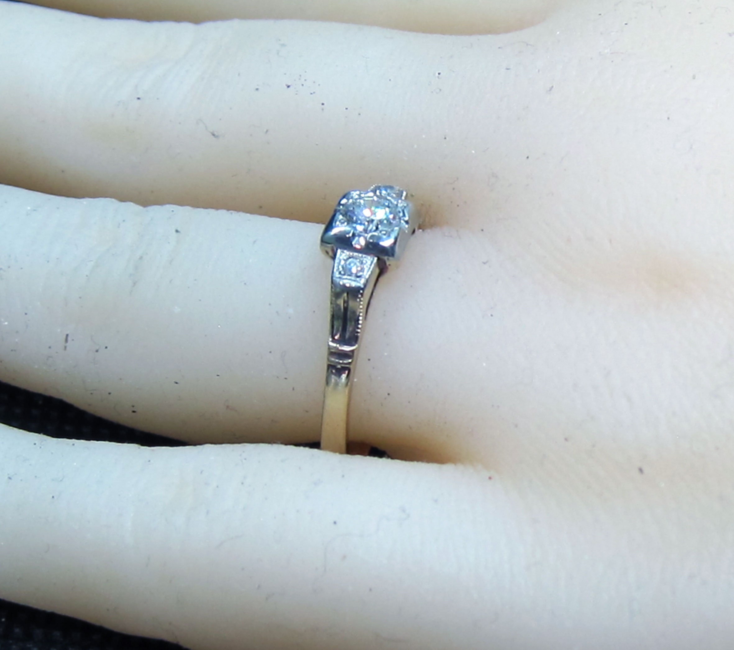 Vintage 10k .36 Ct. Diamond Engagement Ring - Etsy