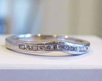 Vintage 14k Curved Diamond Band Paul Winston