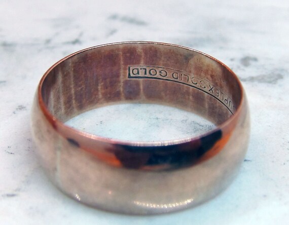 Antique 10k Rose Gold Wide Band 5.2 Grams - image 2