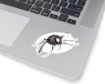 Camping Sticker Mosquito Kiss-Cut Stickers | Gag gift, Hand drawn art by Ben Crane mosquito