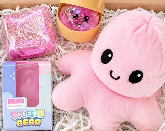 Fidgets Toys Box, Squishies, Sensory Stress Relief Toys, Squishies & Plush Toy Gift, Cute Gift box for her, kids, teens, tweens Squishy set