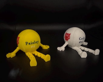 Personalisierter Softball / Baseball Buddy | 3D gedruckter Schreibtisch Decor