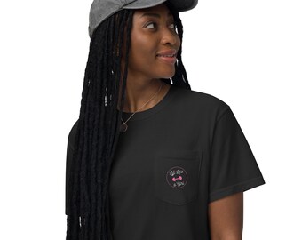 Lift Like A Girl Shirt - Women's Weightlifting Pocket Tee - Empowering Gym T-Shirt with Back Print