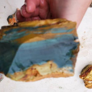 5 Lbs. Gary green Jasper from Oregon, rough rock picked out in Various sizes.