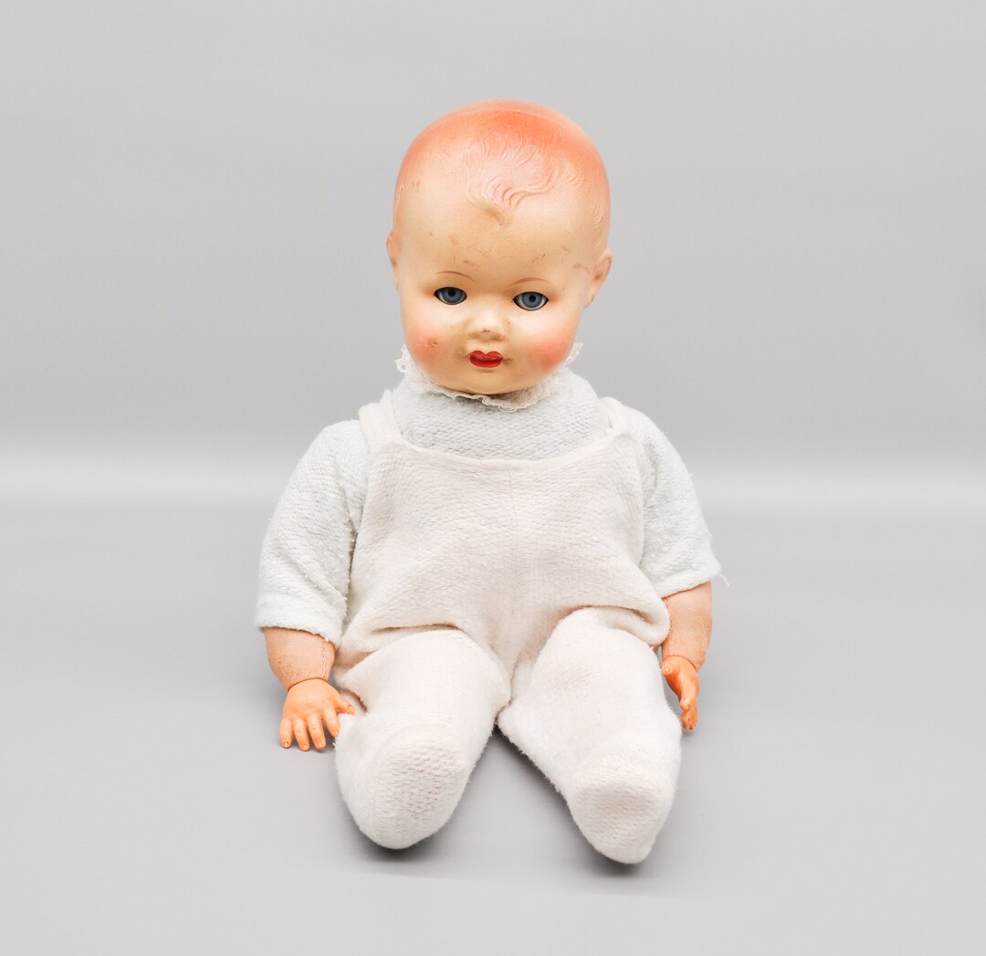 Antique Russian Paper Mache Straw Doll. Etsy