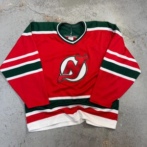 Vintage 1990s New Jersey Devils NHL CCM Gestickter Aufnäher aus Jersey size Large