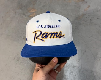 Vintage 1990s Los Angeles Rams NFL Sports Specialties Script Twill Snapback Hat