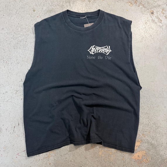 Vintage 1996 Cryptopsy None So Vile Cut Off T-Shirt, XL