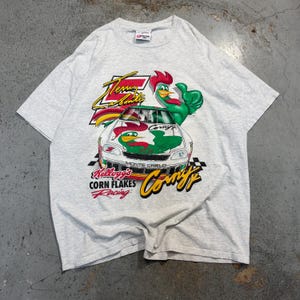 Vintage 1998 Terry Labonte #5 Nascar Kelloggs Cornflakes Racing T-shirt maat XL grijs