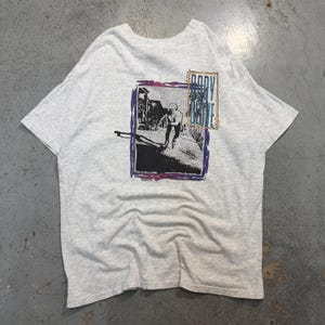 Camiseta vintage de los años 90 con estampado de Body Glove para correr, talla XL, color gris. imagen 2