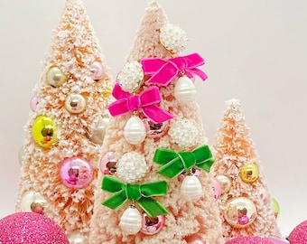 Velvet Earrings/Holiday Earrings/Pearl Earrings/Bow Earrings/Christmas Earrings/Gift For Her/Hot Pink Earrings/Kelly Green Earrings/Gift