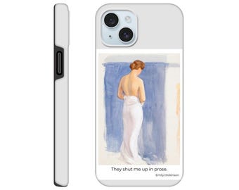 Emily Dickinson 'They Shut Me Up' iPhone Case | Poetic Abstract Art