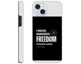 Thomas Jefferson Freedom Quote iPhone Case | Bold, Minimalist Bookish Phone Cover | Literary Collection