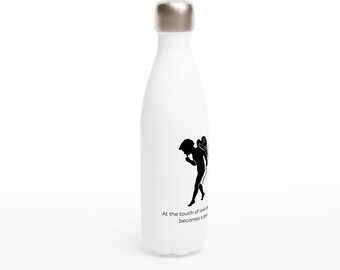A Touch of Love Plato Quote White 17oz Stainless Steel Water Bottle