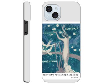 Beware of the Cat iPhone Case | Minimal Bookish Cat Phone Cover | Literary Cats Collection