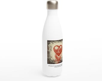 Wuthering Heights Stainless Steel Water Bottle | Emily Brontë Quote