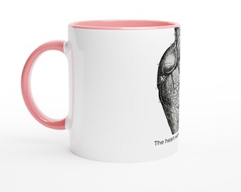 White 11oz Ceramic Mug with Color Inside