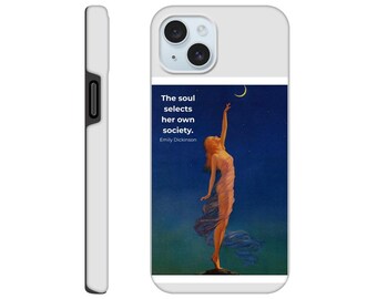 Emily Dickinson 'The Soul Selects' iPhone Case | Celestial Muse Art Phone Cover | Literary & Dreamy