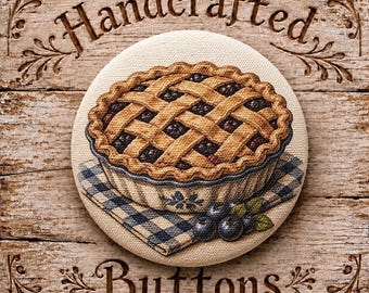 Button Large, Fabric Cotton, The Keeping Kitchen, Handcrafted by Sew Kindred Threads