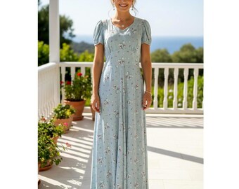 Womens Dress Vintage, Maxi Fitted, Formal Dress