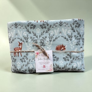 Tela de algodón con estampado de ciervos del bosque, tela de diseño para acolchado y costura.