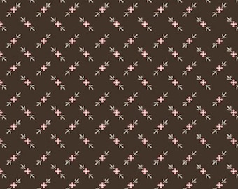Fabric by the Yard, Quilting Sewing, Pink Black Floral, Riley Blake Fabrics