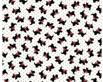 Fabric Scottie Dogs Cotton Sewing Quilting Marcus Fabrics