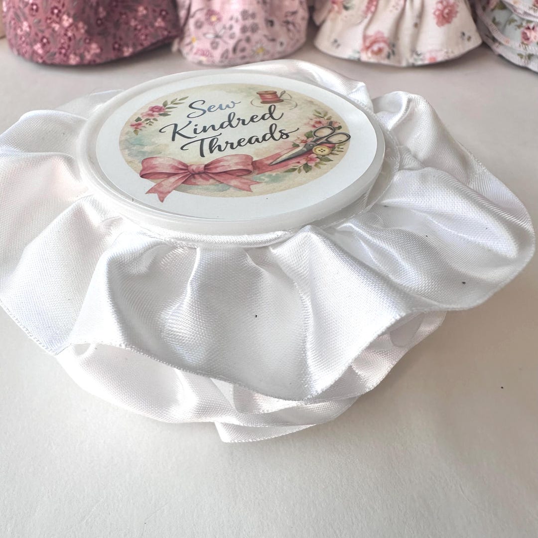 Wright Ribbon Ruffle Trim Sewing Embellishment, Wrights White Satin Ribbon Ruffle ...
